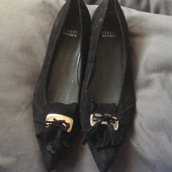 Stuart Weitzman women’s sz 8.5m black suede shoes - Picture 2 of 4